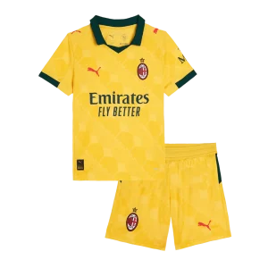 AC Milan Infantil Fora Terceira Conjunto (Camisa + Calção) 2025/26 Amarelo