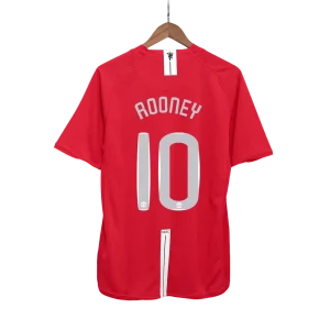 ROONEY #10 Manchester United Retro Casa Camisola 2007/08 - Final da UCL