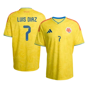 LUIS DíAZ #7 Colômbia Casa Camisa 2026 Amarelo