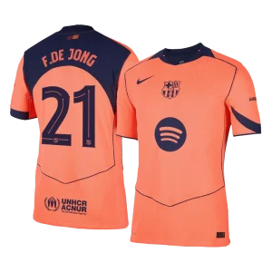 Jogadoras F.DE JONG #21 Barcelona Fora Terceira UCL Futebol Camisas 2025/26