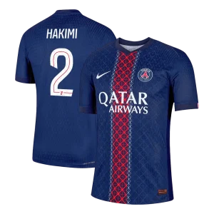 Jogador HAKIMI #2 PSG Casa Futebol Camisas 2025/26 Marinha