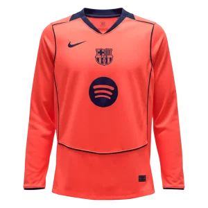 Barcelona Terceira Manga comprida Camisa 2025/26 Laranja