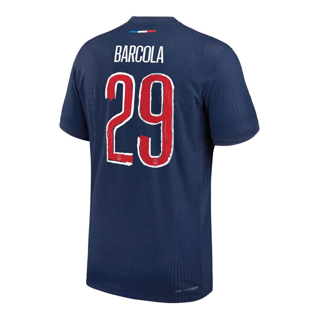 Jogador BARCOLA #29 PSG Casa UCL Futebol Camisas Marinha - UCL - Image 4