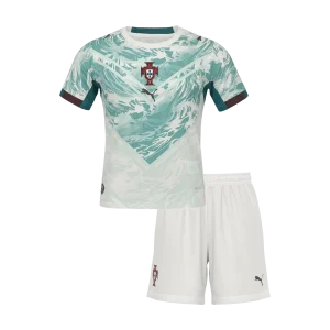 Portugal Infantil  Fora Copa do Mundo Futebol Camisa Conjunto (Camisa+Shorts) 2026 Branco