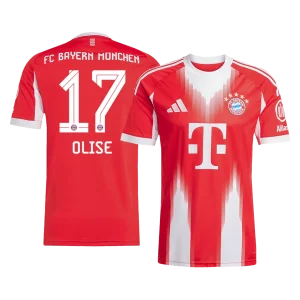 OLISE #17 Bayern Munich Casa Camisa 2025/26 Vermelho