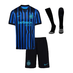Inter Milan Infantil Casa Conjunto (Camisa + Calção + Meias) 2025/26