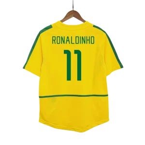 Camisola Retro RONALDINHO #11 Brasil Casa 2002/03