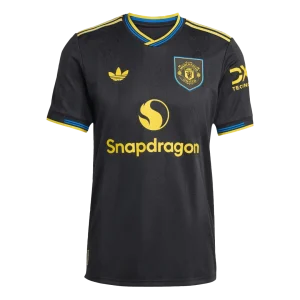 Jogador Manchester United Fora Terceira Futebol Camisas 2025/26 Preto