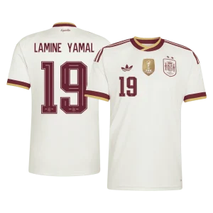 LAMINE YAMAL #19 Spain Fora Copa do Mundo Camisa 2026 Branco