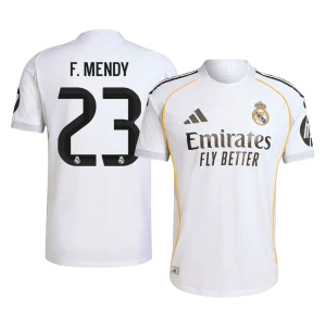Jogador F.MENDY #23 Real Madrid Casa Futebol Camisas 2025/26 Branco