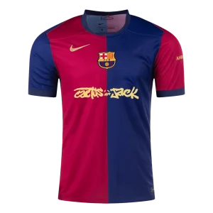Camisola de futebol personalizada Barcelona vs Travis Scott, camisola principal