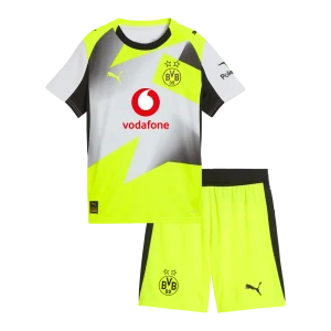 Borussia Dortmund Infantil 
 Fora Conjunto (Camisa+Shorts) 2025/26 Cinza