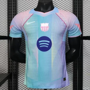 CAMISOLA BARCELONA AZUL/ROSA EDIÇÃO ESPECIAL NIKE 25/26 (VERSÃO JOGADOR)