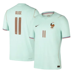 Versão do Jogador OLISE #11 França Fora Copa do Mundo Futebol Camisas 2026 Verde