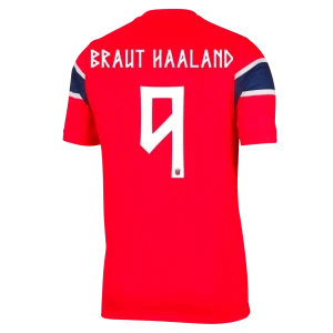 Versão do Jogador BRAUT HAALAND #9 Noruega Casa Copa do Mundo Futebol Camisas 2026 Vermelho